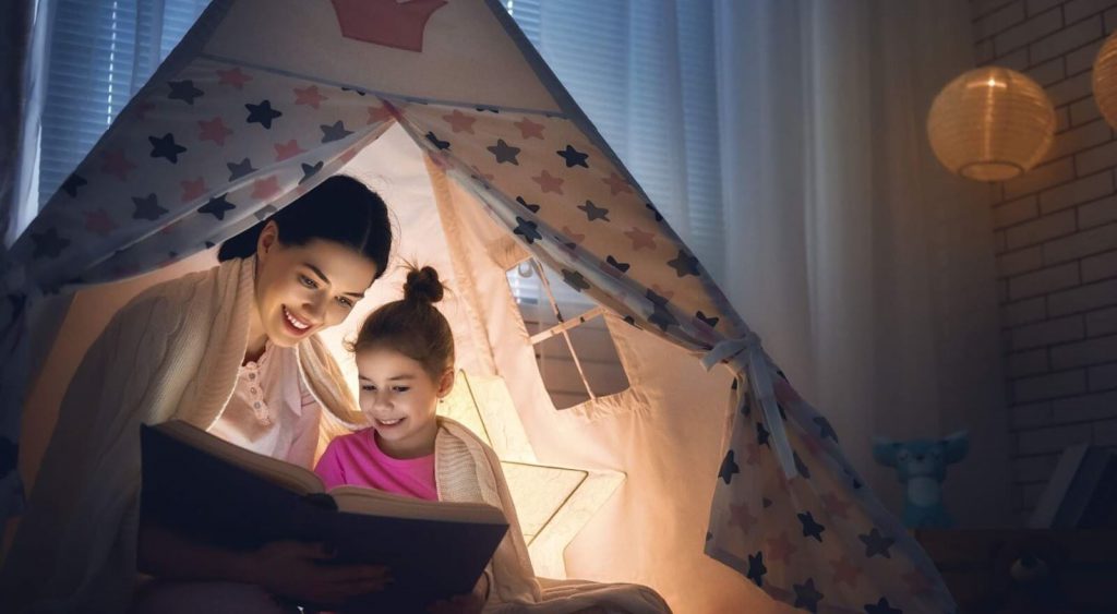 Parent and child having fun together. Power Wizard can answer your All Electric Home Heating questions.