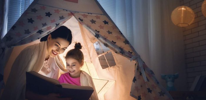 Parent and child having fun together. Power Wizard can answer your All Electric Home Heating questions.