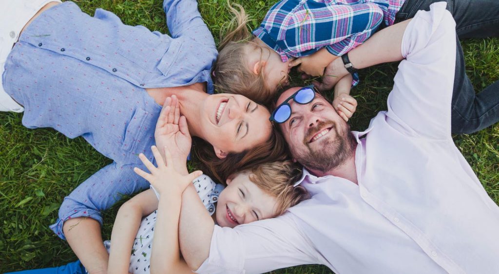Happy family in Arlington.