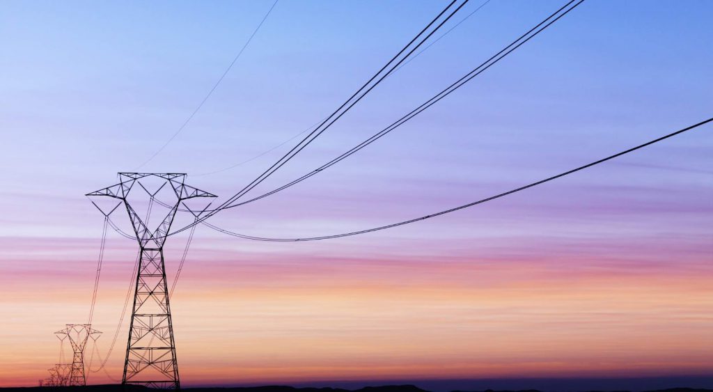 Tall power lines. Average monthly electric bill for 1 person