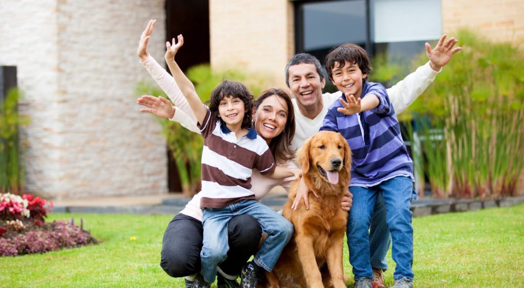 Happy family outside. Electric Companies In Central Texas