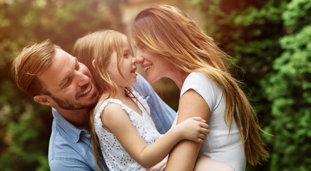 Happy family nature. Electricity Arlington Texas