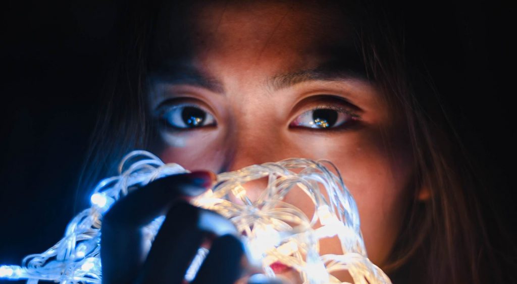 Girl with lights - Electricity Bills