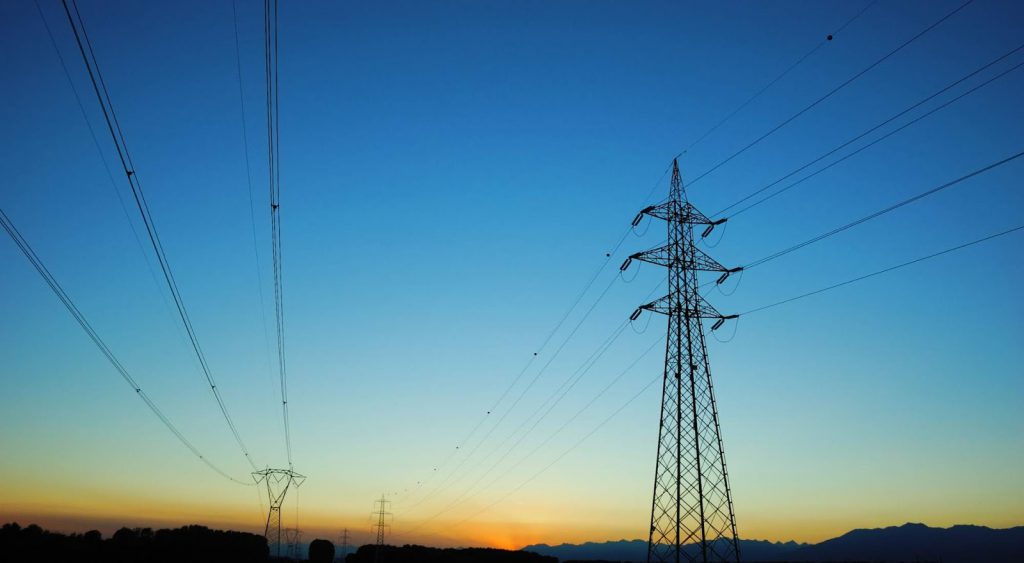 Powerlines at dusk - Electricity Companies Laredo Texas