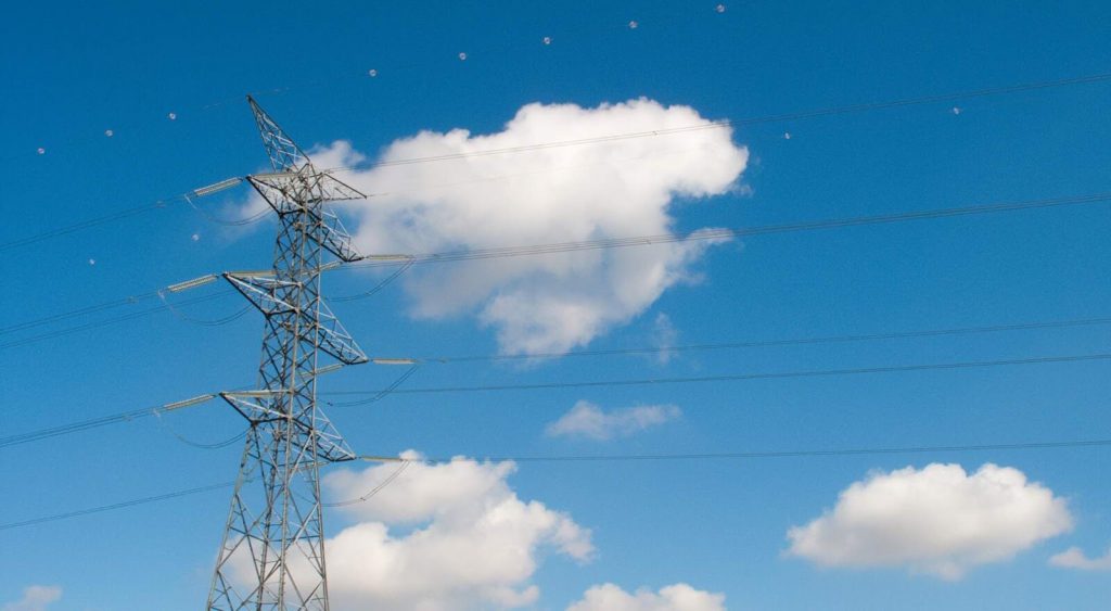 Power lines in front of clouds - Electricity No Deposit No Prepaid