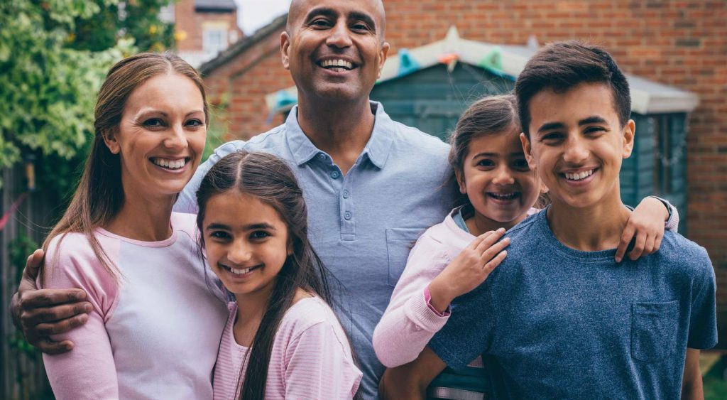 Happy family. Frontier Utilities. 