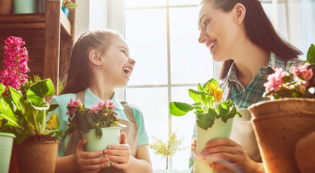 Mother and child gardening - Longview
