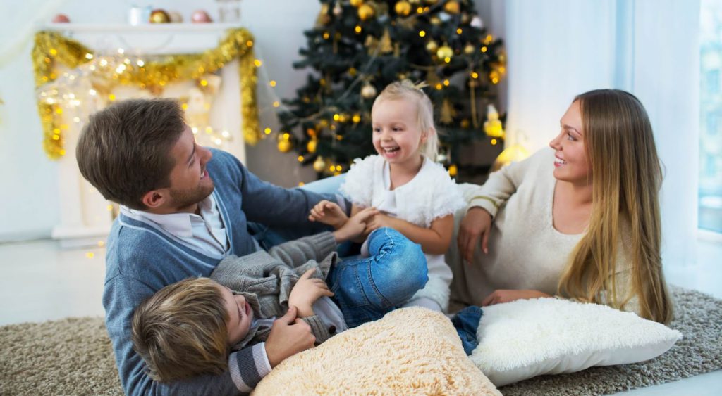 Happy family holiday decorations - Power of Texas