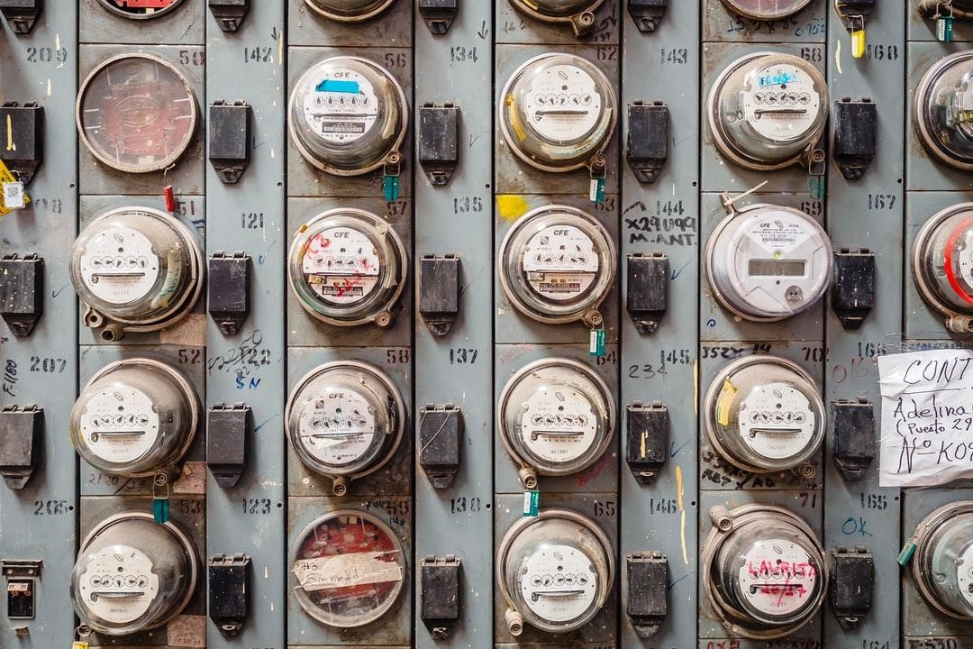 A wall of electricity meters show how difficult it is to track energy usage in your home.