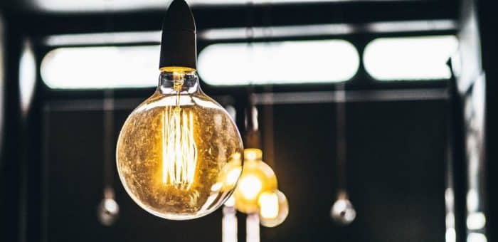 Close up of a lightbulb