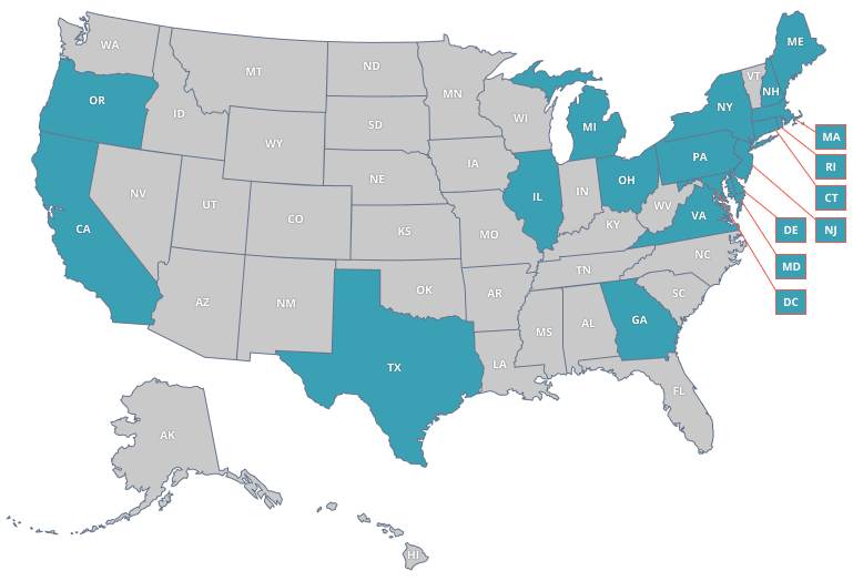 U.S. Deregulation Map