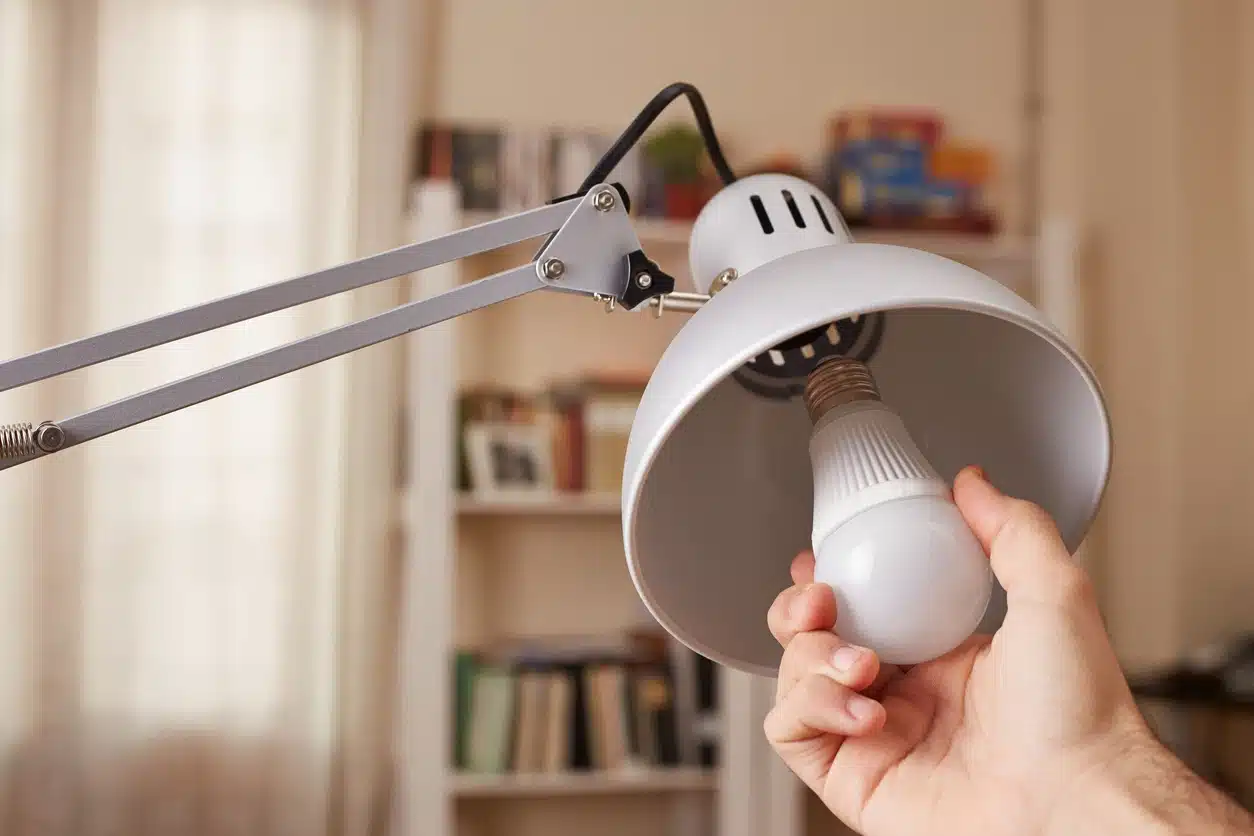 Changing an LED bulb
