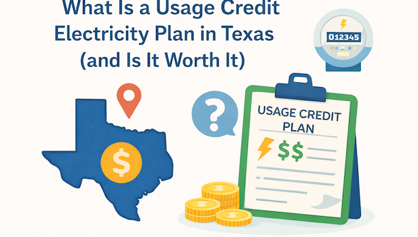 What Is a Usage Credit Electricity Plan in Texas